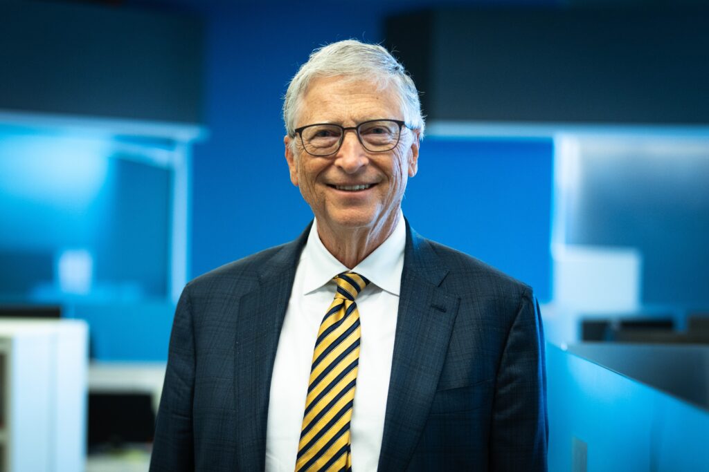 Bill Gate poses for a portrait at NPR headquarters in Washington, D.C., June 13, 2024.