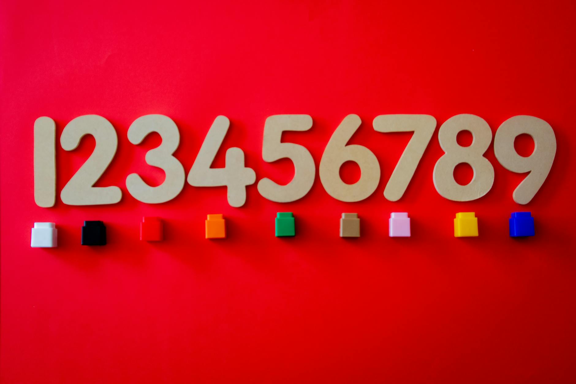 brown numbers cutout decors